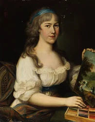 Portret van een Jonge Vrouwelijke Schilder